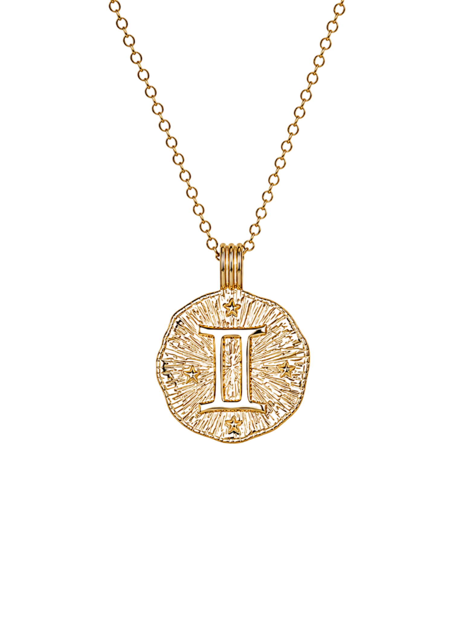 Sun in gemini necklace - 22k gold vermeil